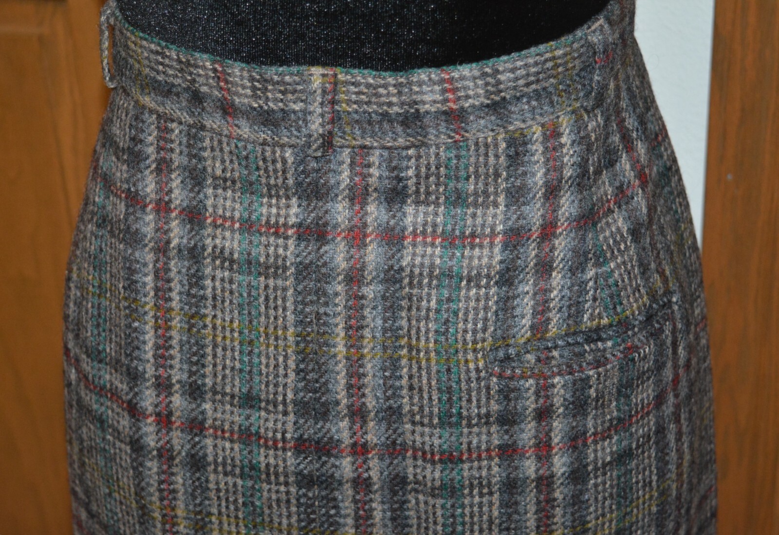 VTG Women’s 100% Wool Plaid Maxi Skirt Suit Set 14 COUNTY SHOP by MARSHALL FIELD