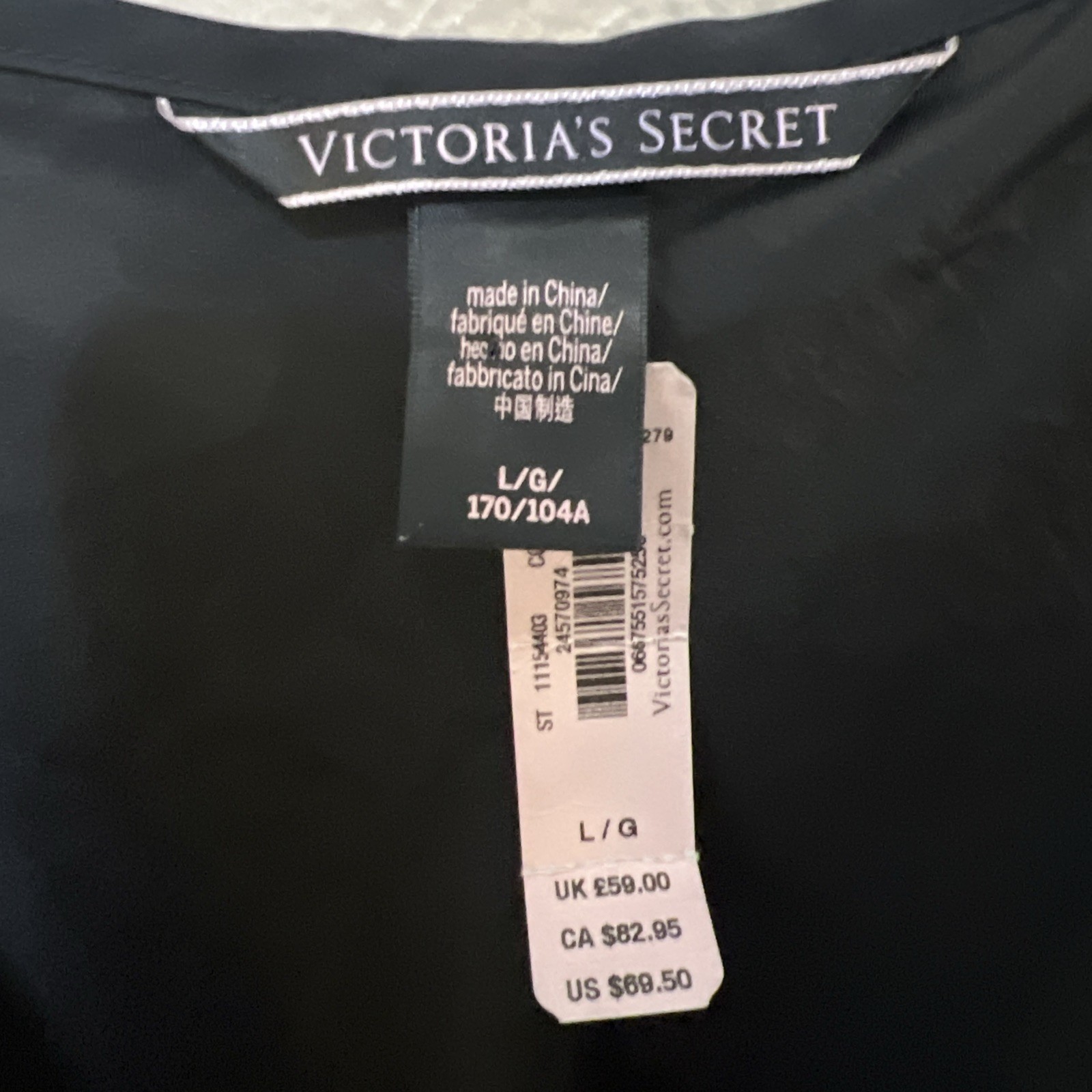NWT Victoria’s Secret Black White Contrast Lace Ruffle Hem Slip Dress Chemise L