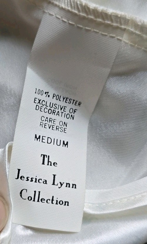 VTG Jessica Lynn Peignoir Satin Second Skin Nightgown Flutter Shawl Jacket SZ M