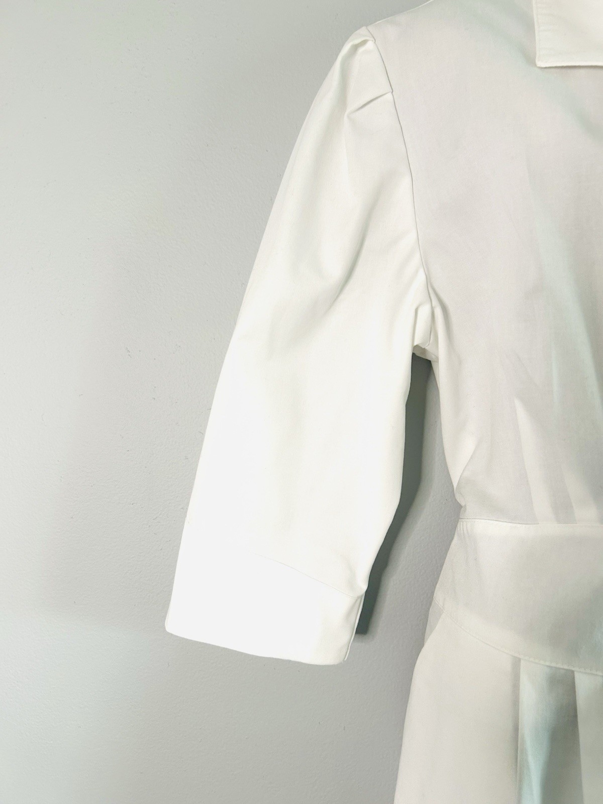 Vintage Prima by Barco White Nurse Dress Uniform Double Breasted Buttons Sz L