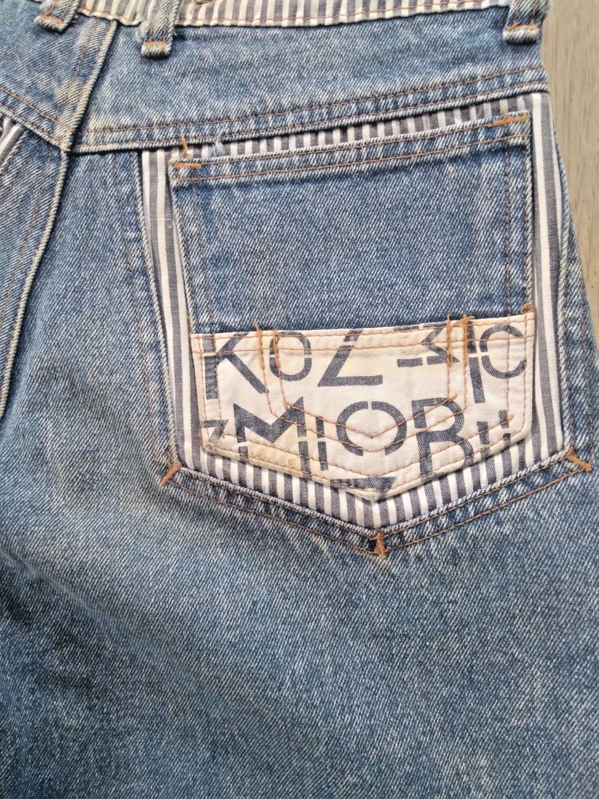 80s Vintage Kozmic Blues Acid Wash Patchwork Jeans 29 Small