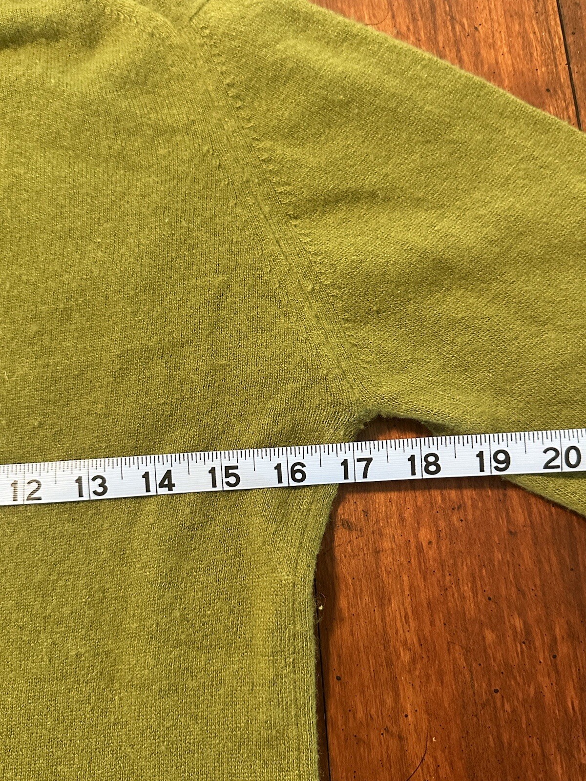Vintage Amie 100% Cashmere 1/4 Zip Pull Over Sweater Women’s Green Approx Sz 36