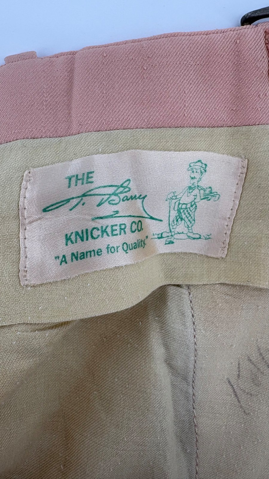 The T Barry Knicker Co. Golf Pants Womens Light Pink Pleated Buckle Belt Vintage