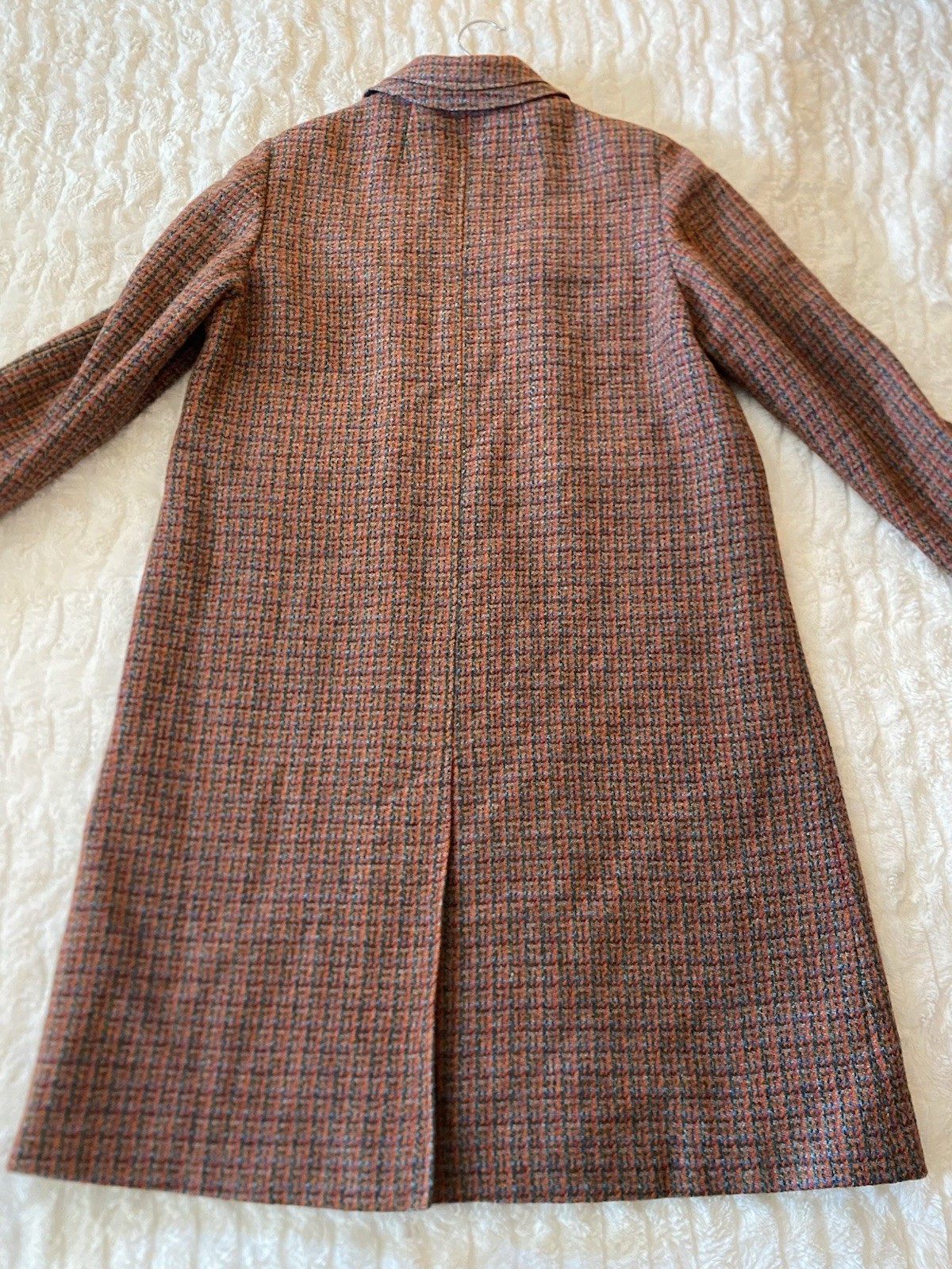 VTG Tar-Shire 1960’s Women’s Harris Tweed Wool Houndstooth Coat Size L XL EUC