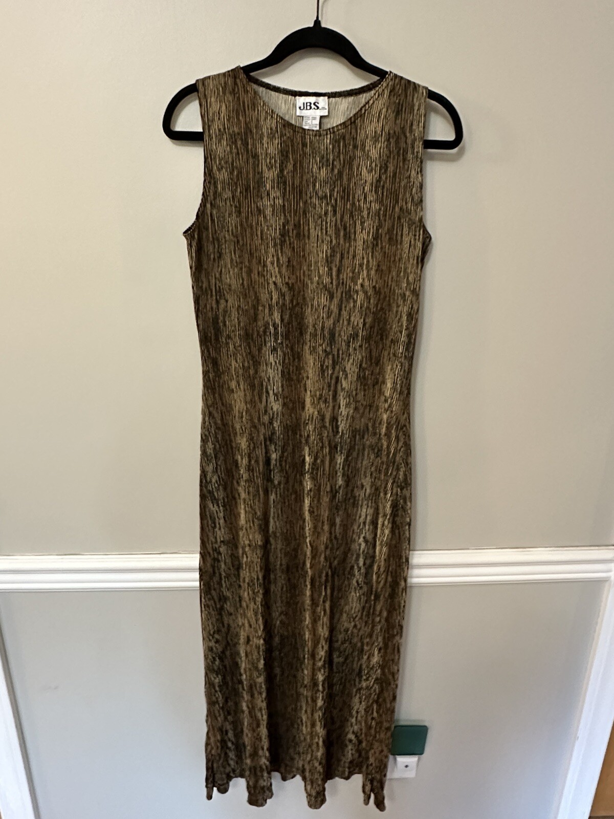 Vintage JBS Ltd 90s Animal Print Stretch Maxi Dress Size 8