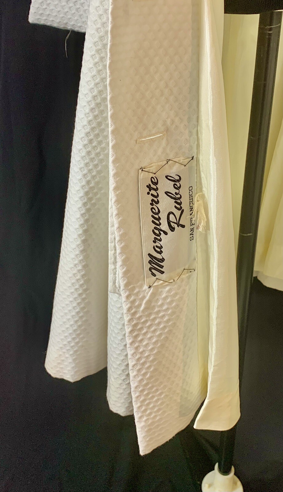 VTG- Marguerite Rubel COTTON WHITE LIGHT WEIGHT SWING TRENCH Super Chic Medium