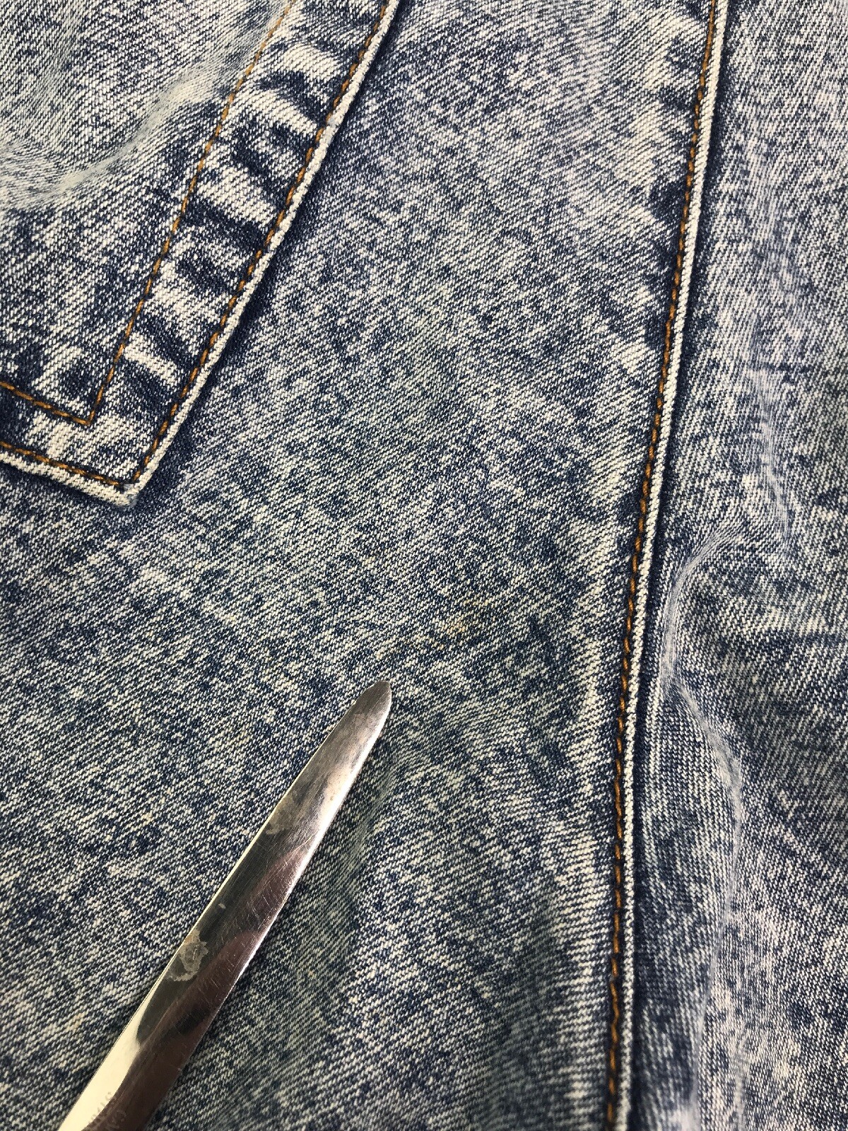 VTG Jordache Womens High Waisted Acid Wash Denim Shorts Button Zipper Blue 7/8