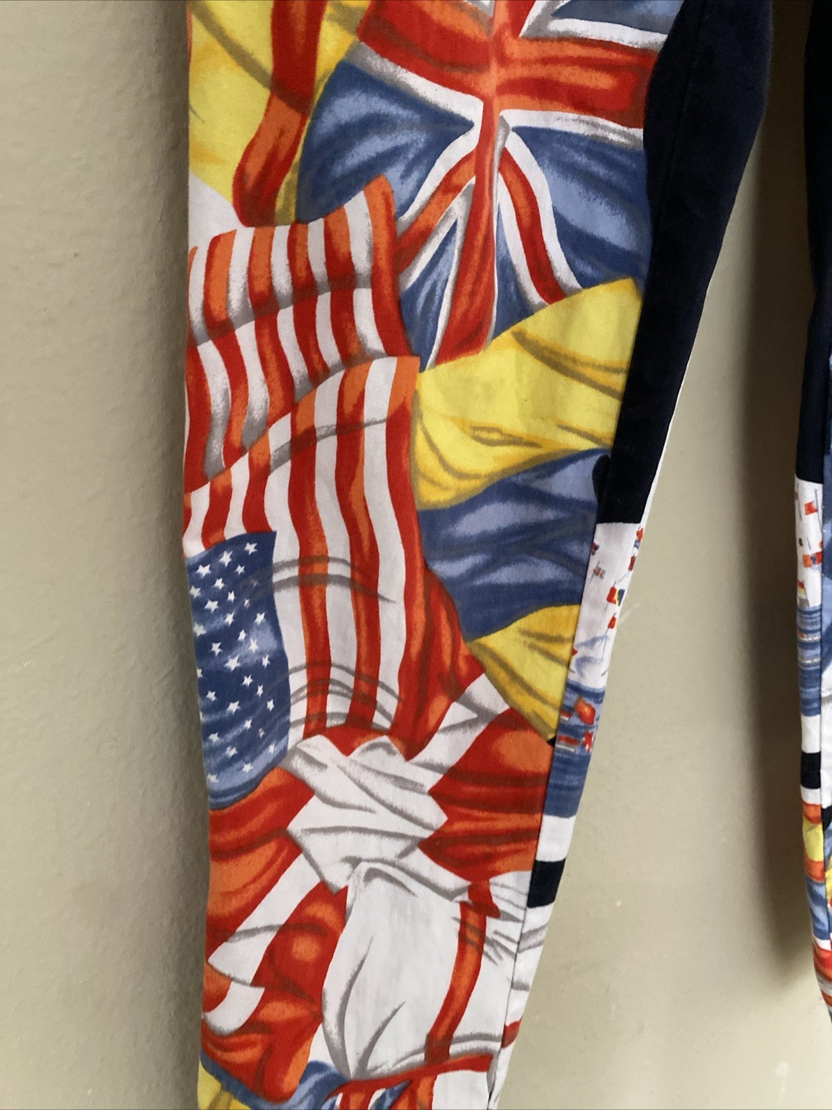 Vintage 90s Gianni VERSACE COUTURE Jeans Flags USA England Medusa Rare