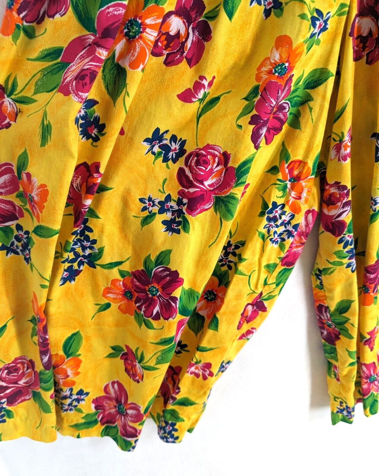 Talbots vintage women’s yellow floral cotton gaucho pants/ split skirt pockets