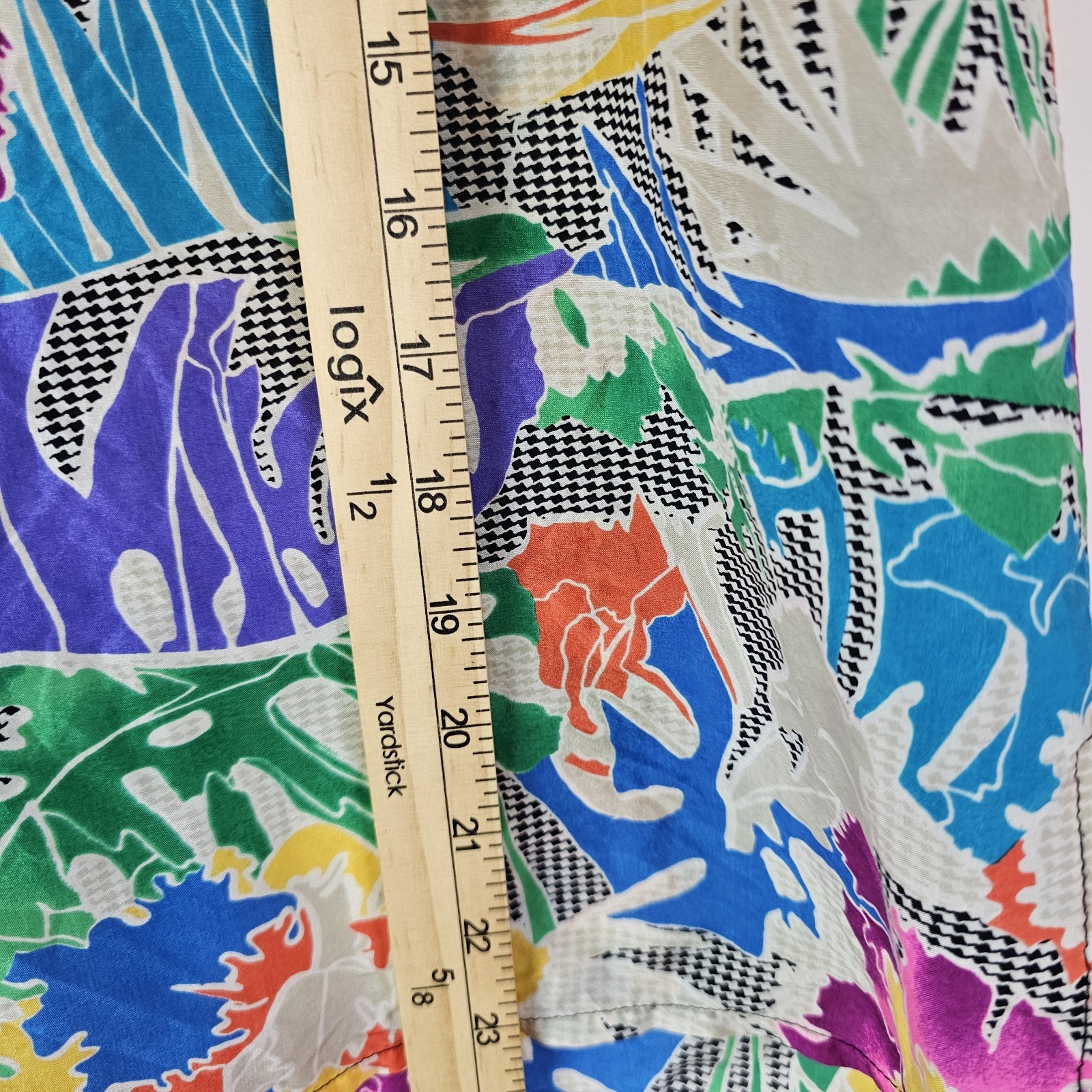 Regina Porter 80s VTG Silk Blouse Colorful M Miami Vice Floral Top Secretary