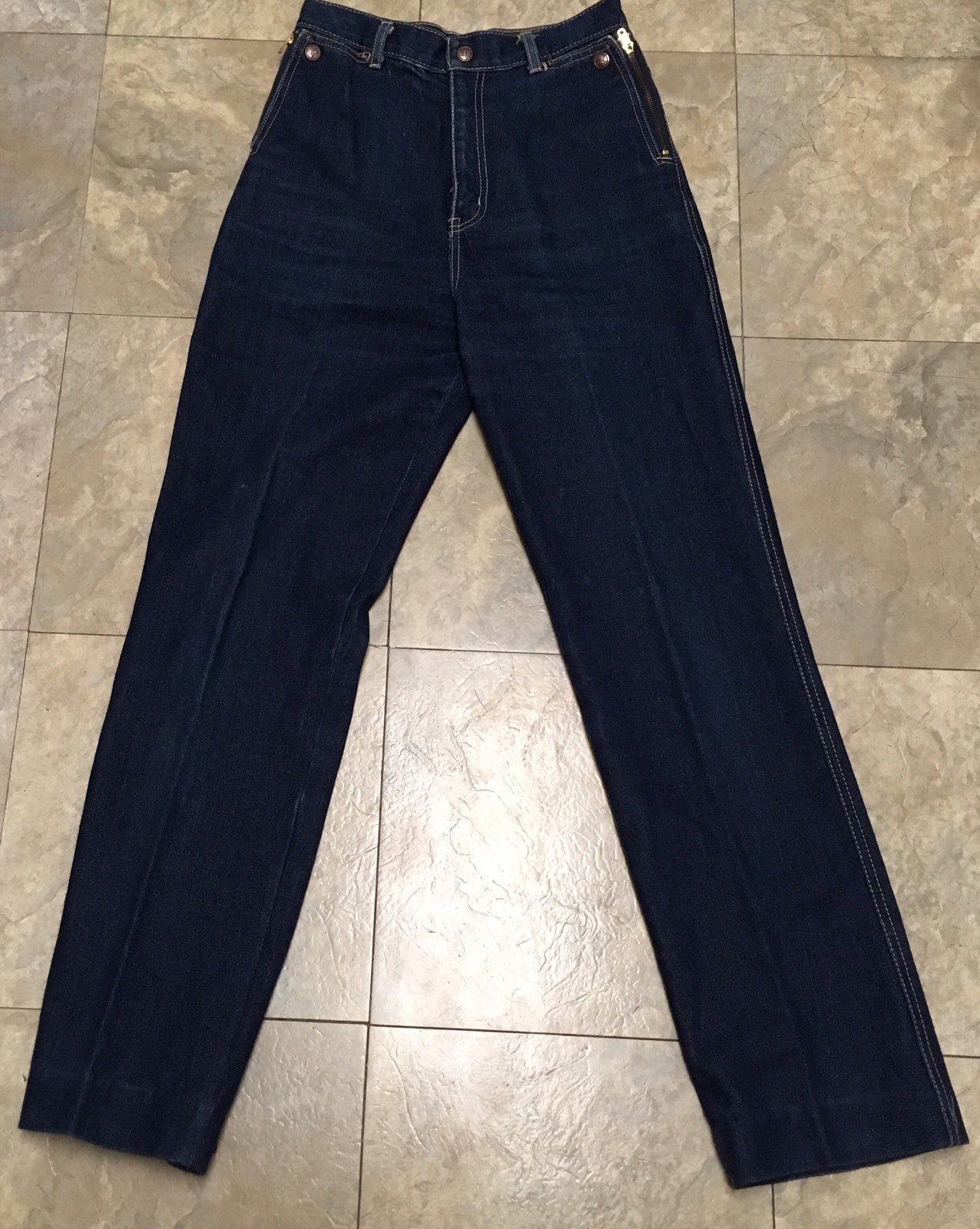 Vintage High Waist Marsala Fine Fashion Sports Wear Jeans 7/8 27″ Waist