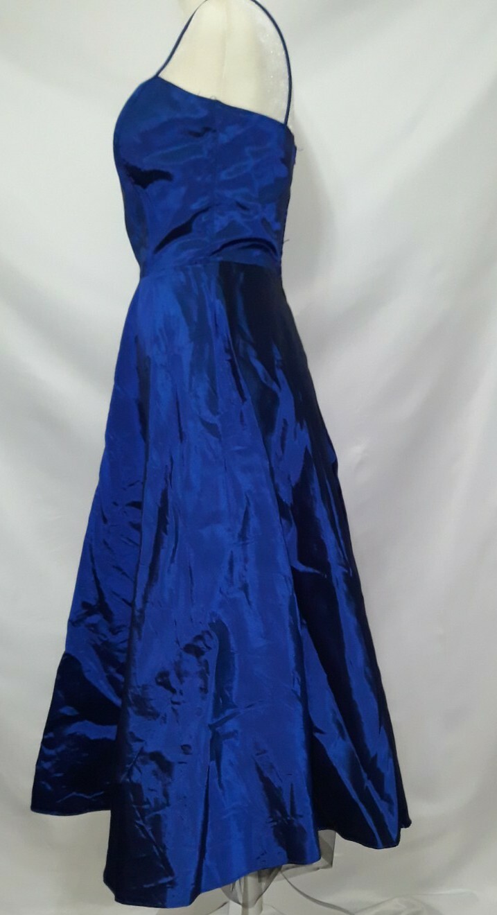 NWT Vintage Zum Zum By Niki Livas Cobalt Irridecent Women’s Dress Size 5-6