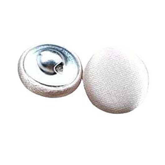 20 Pcs Satin Covered Metal Shank Buttons Cloth Buttons for Wedding Dress