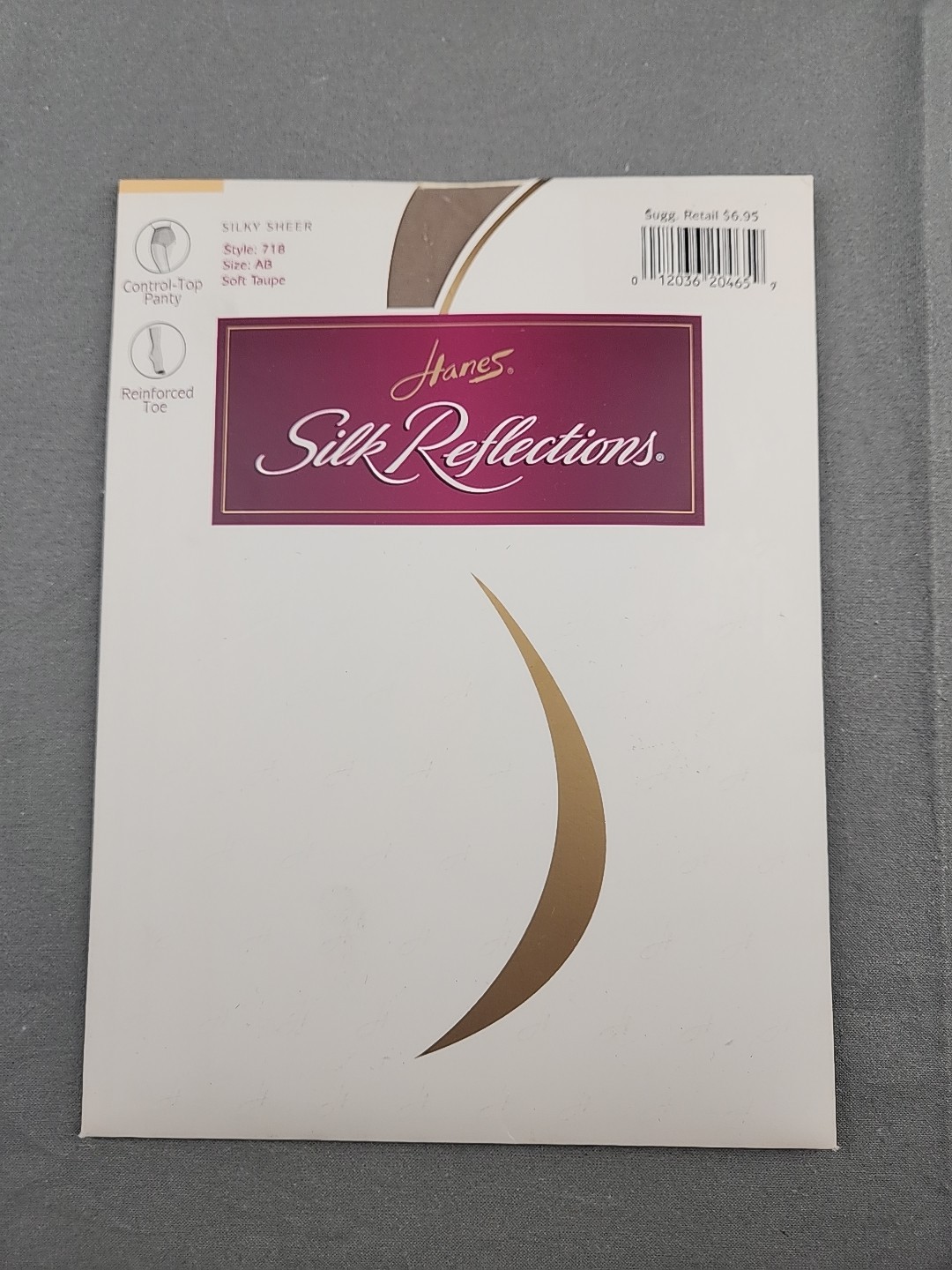 Hanes Silk Reflections Silky Sheer Panty Hose Size AB Soft Taupe #718 Vtg 1998