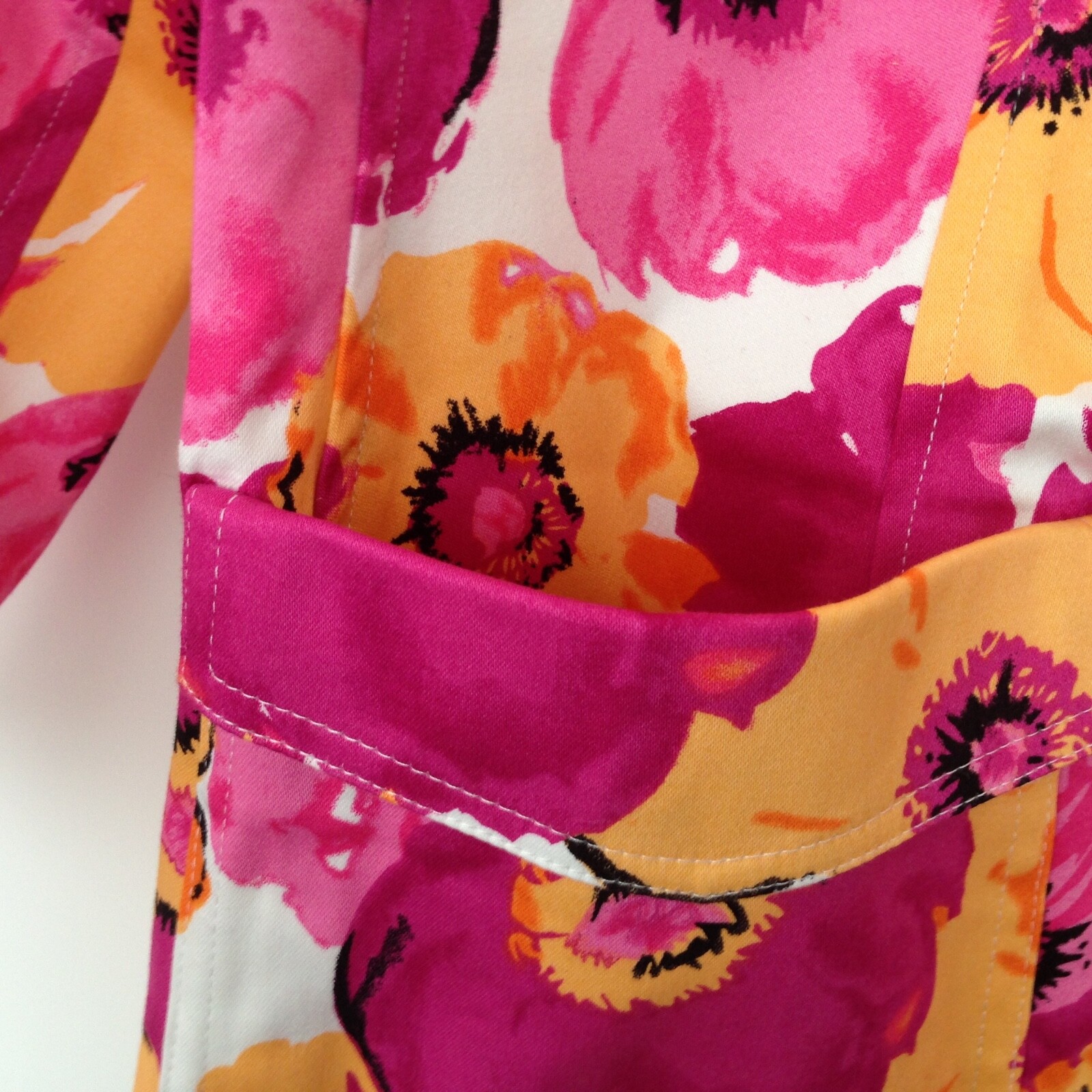 Vtg JOAN RIVERS Blazer Plus Size 26W Button Jacket Big Florals Pink Orange NEW