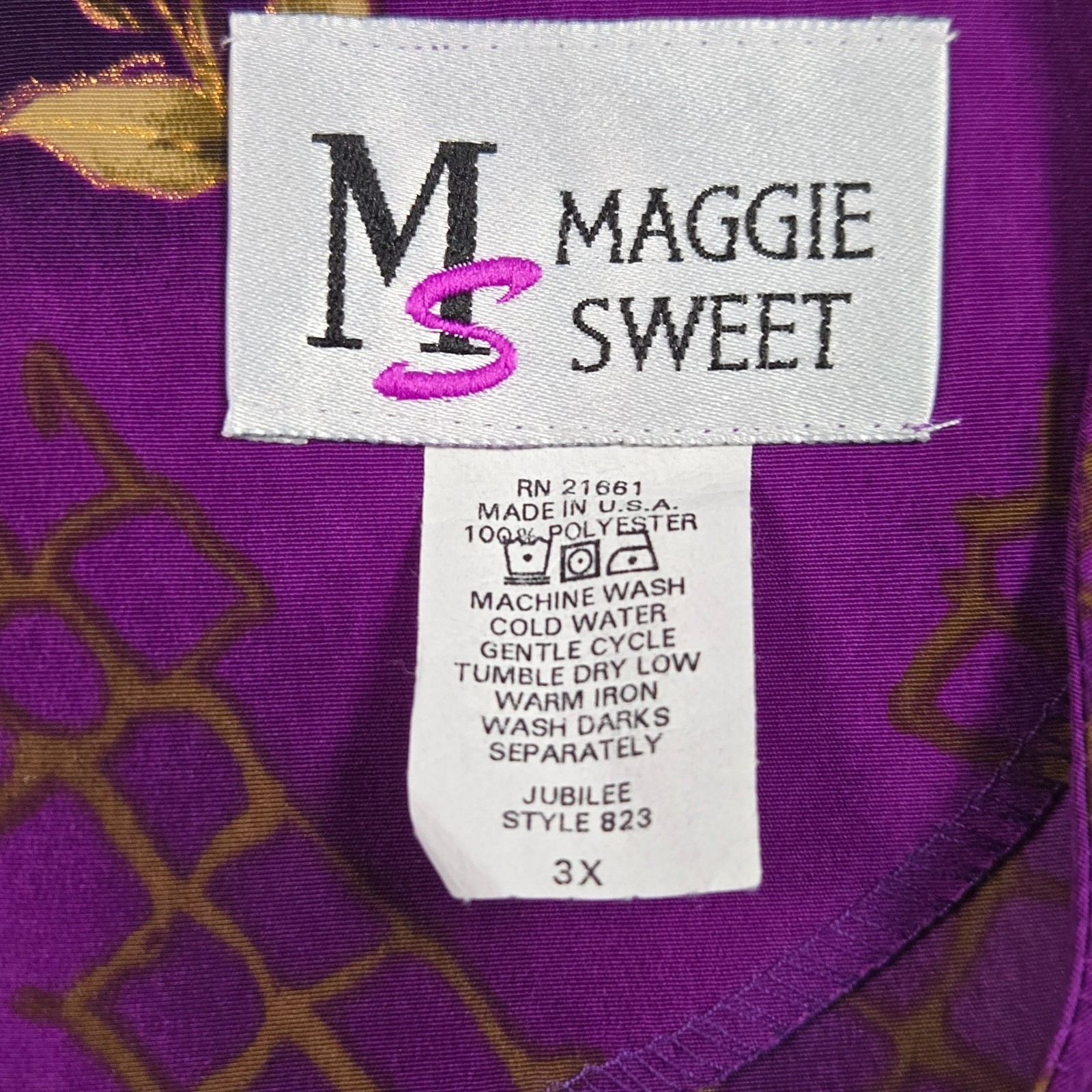 VTG Maggie Sweet Skirt Set 3X 2X Purple Floral 2Pc Midi Co-ord Y2K Cottagecore