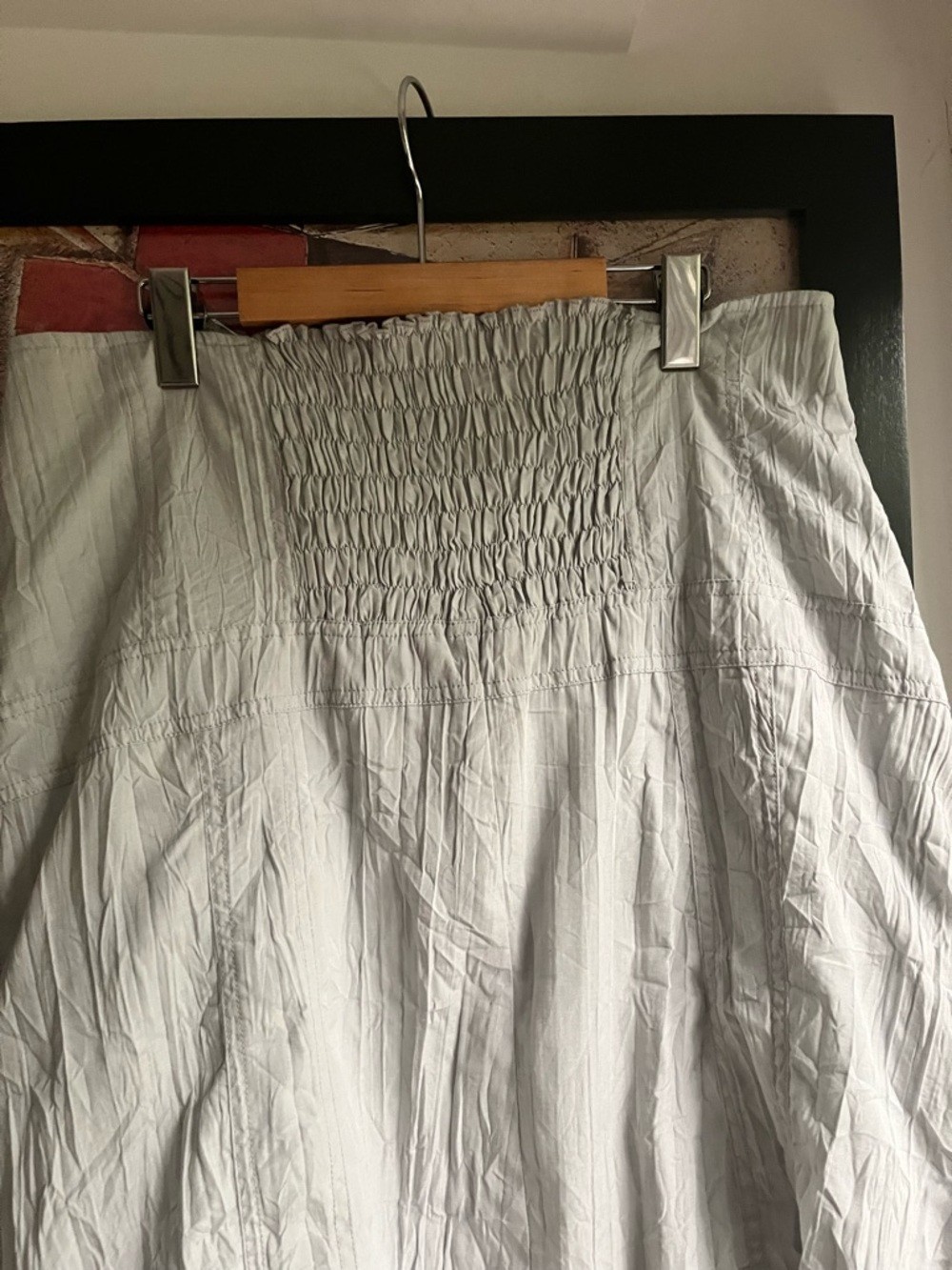 True Vintage 90s Y2K Parachute Crinkle Skirt Grey M-XL