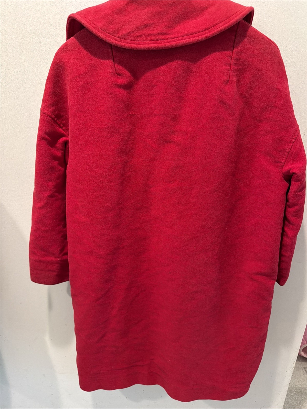 Vintage Betty Rose Red Suede Peacoat In Excellent Condition