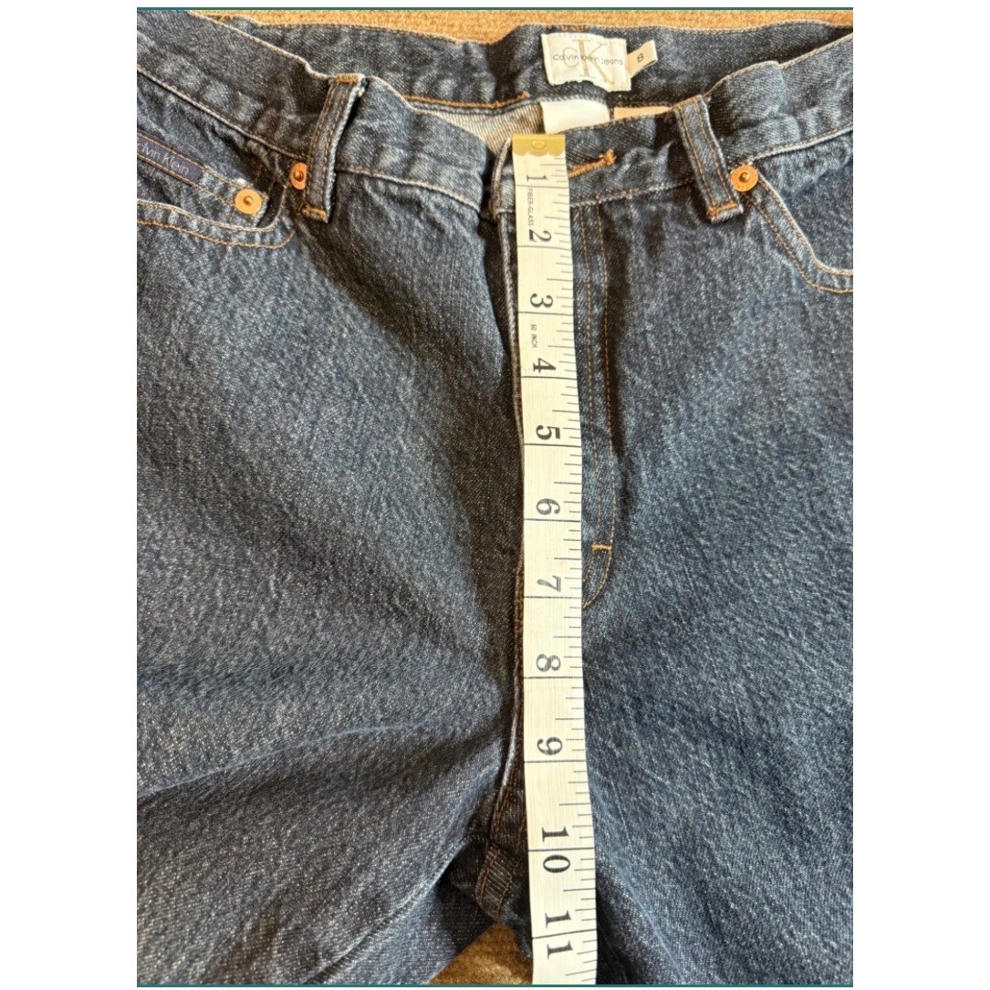 Vintage Calvin Klein Selvedge Jeans Women’s Size 8 Dark Wash Cuffed Crop Cotton