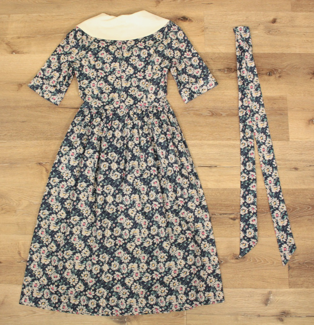 VTG 80s 90s Lot of 3 Laura Ashley Floral Sailor Neck Maxi Dresses XS/S Dress Lot