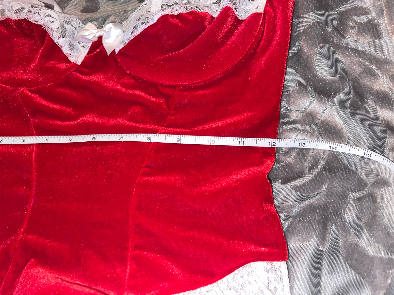 Diva FARIS Bustier NIGHTGOWN Lingerie Dress LACE M L RED babydoll SEXY 90’s Rare
