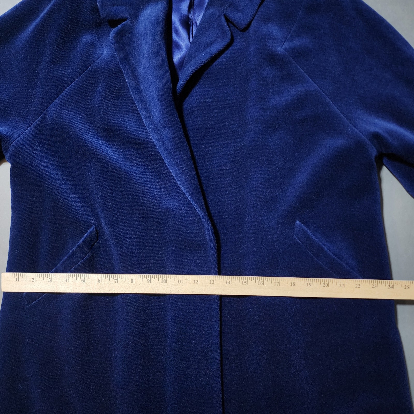 😎❤️Vtg 1950’s Coat Blue Forstmann Marvella II (A Wool Pile Velvet) Silk Lining
