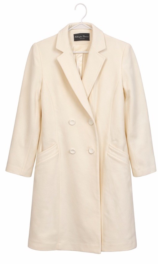 Wellington Fashions Merino Wool Vintage Ivory Women’s Coat USA Made Size Medium