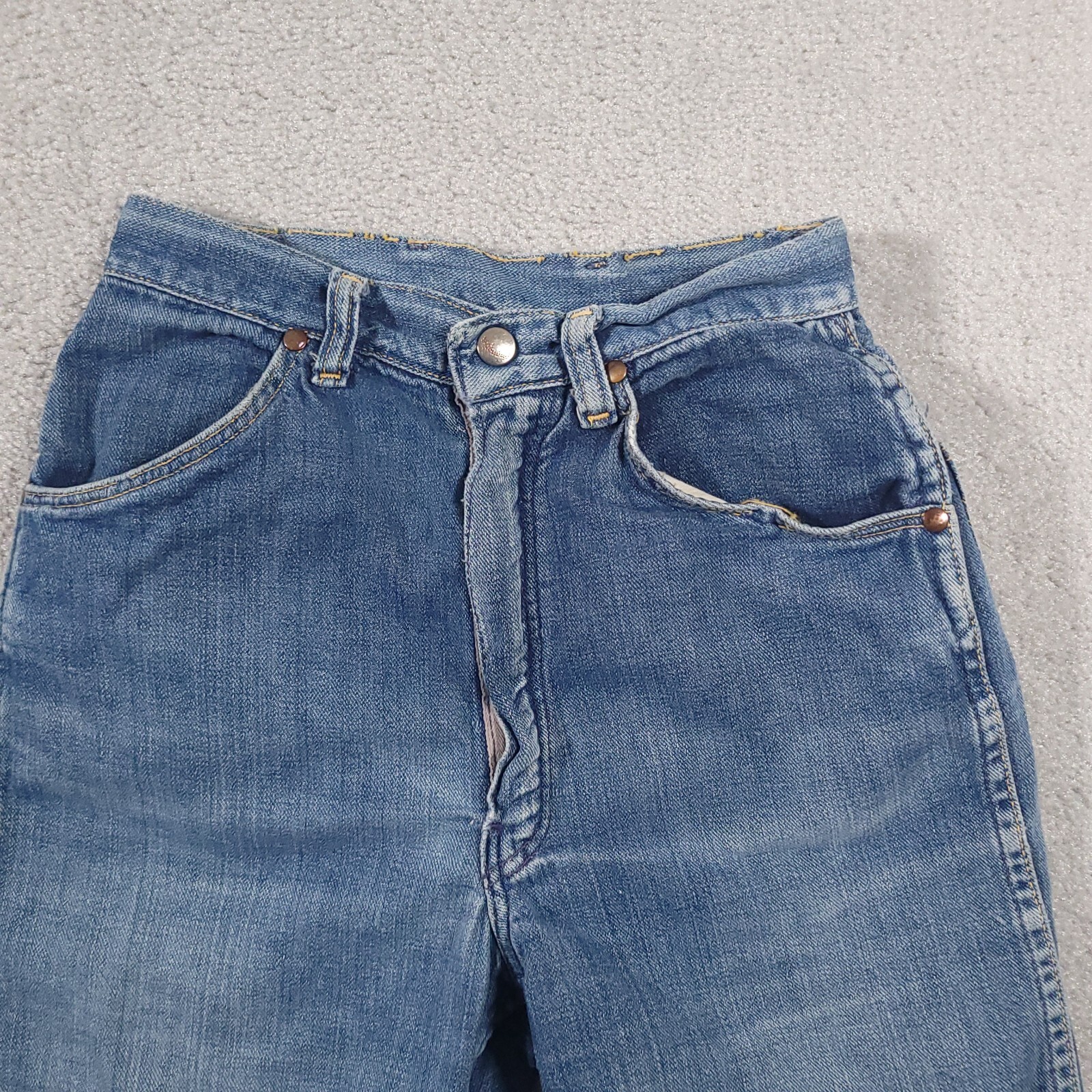 Vtg Wrangler Sanforized Blue Bell 50s 60s Jean Shorts Women’s Misses 12 USA FLAW