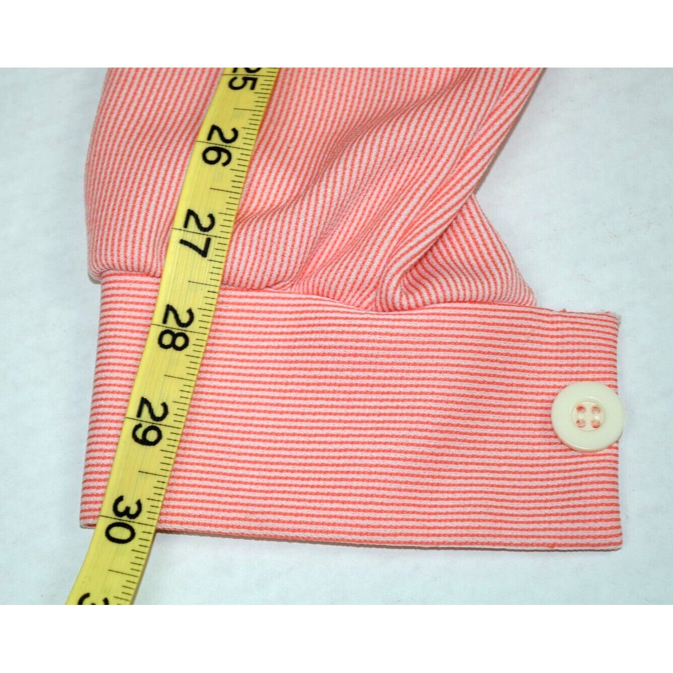 Vintage Top Pants Set Ecco Bay Size S 70s Red White Candy Stripe Polyester