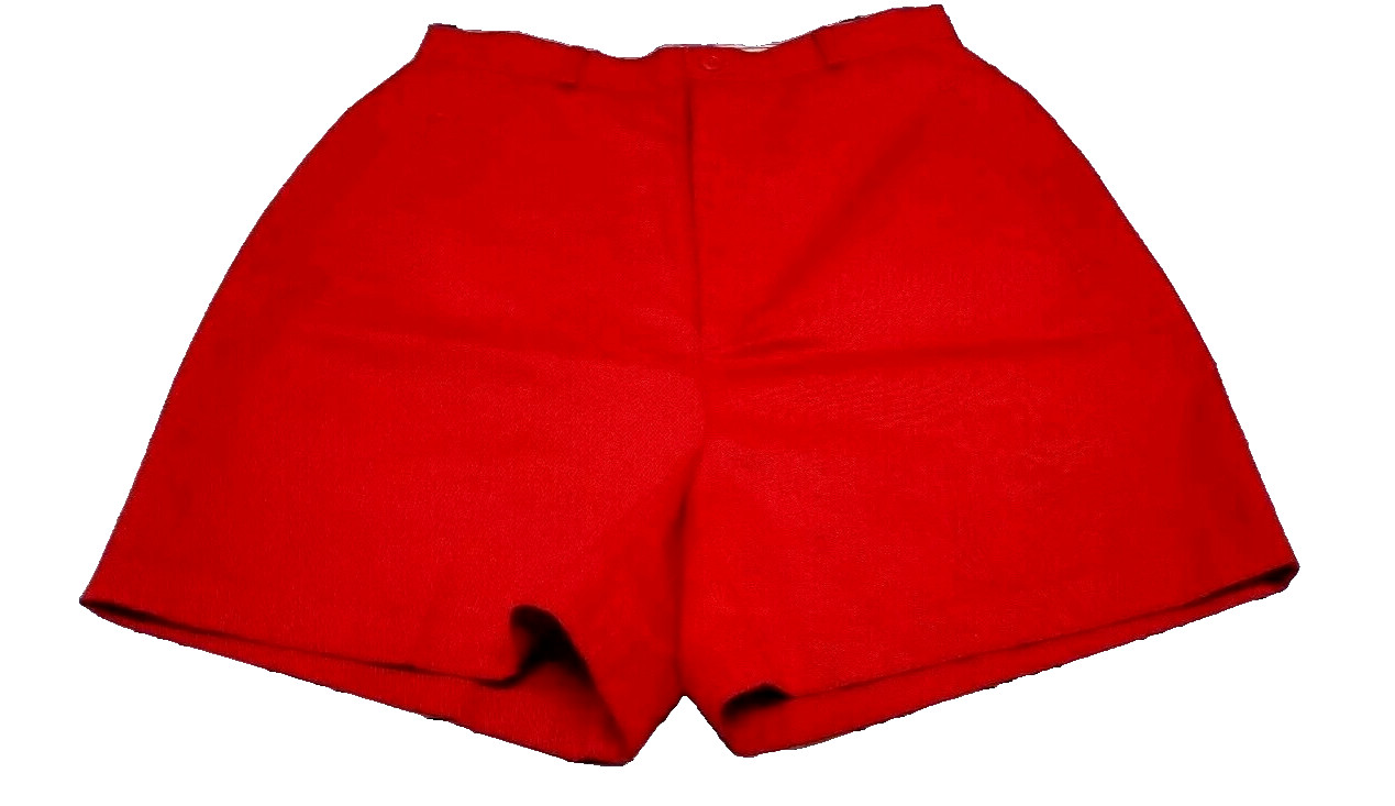 1980s Vintage Red Shorts Cotton Robinsons M WAIST 28 in Sexy High Waisted NEW