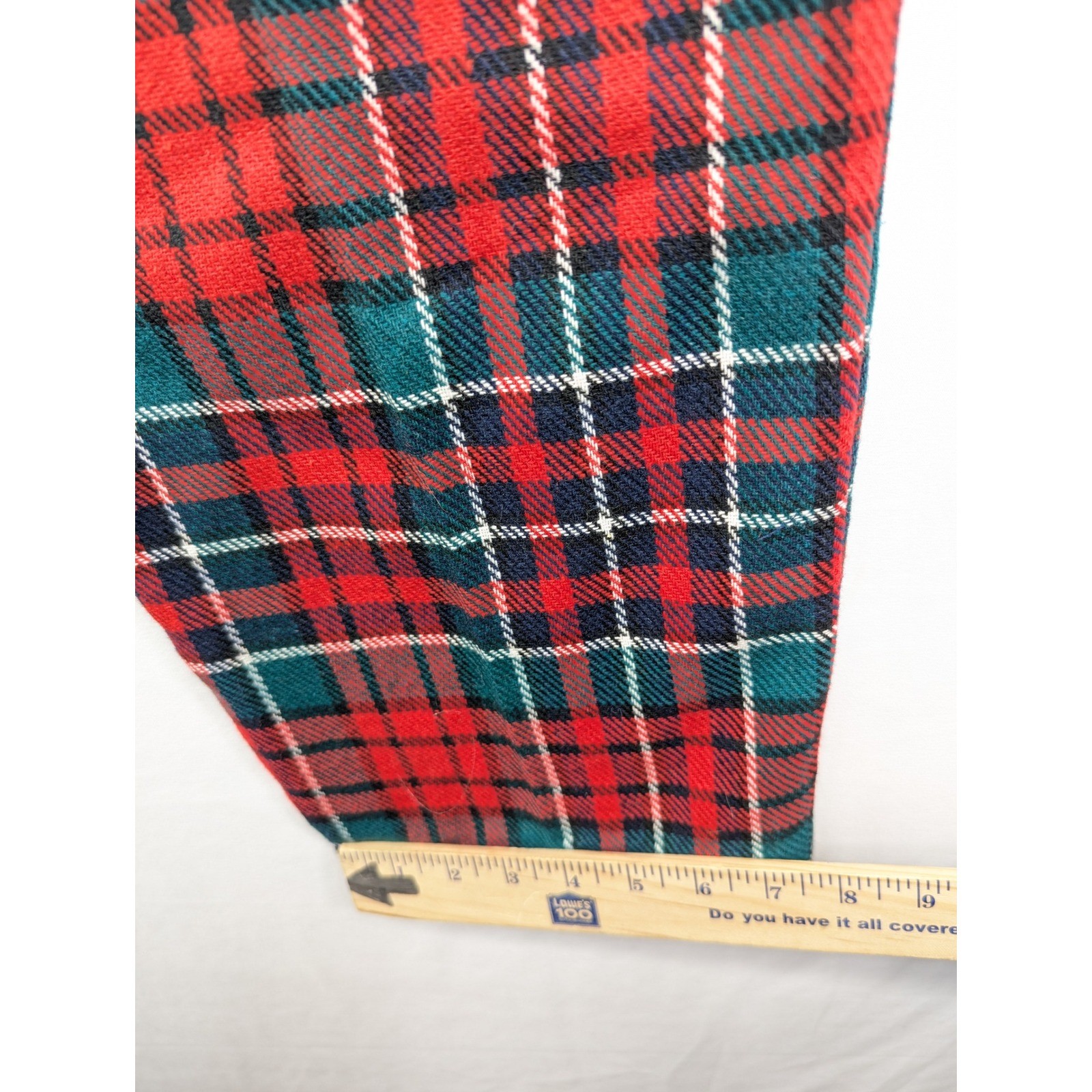 Vintage Blair Plaid Wool Blend Pants Red Green Tartan Elastic Waist Size 16