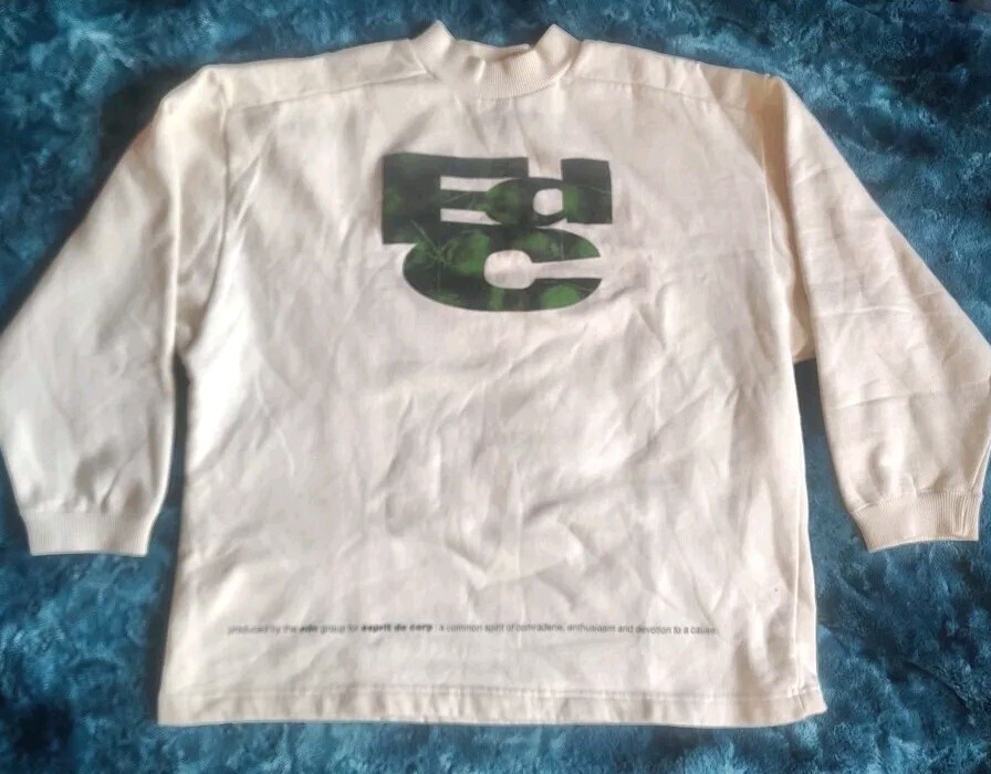 Women’s 80s/90s Vintage ESPRIT EDC Group Soft Cream Off White Sweatshirt Sz M