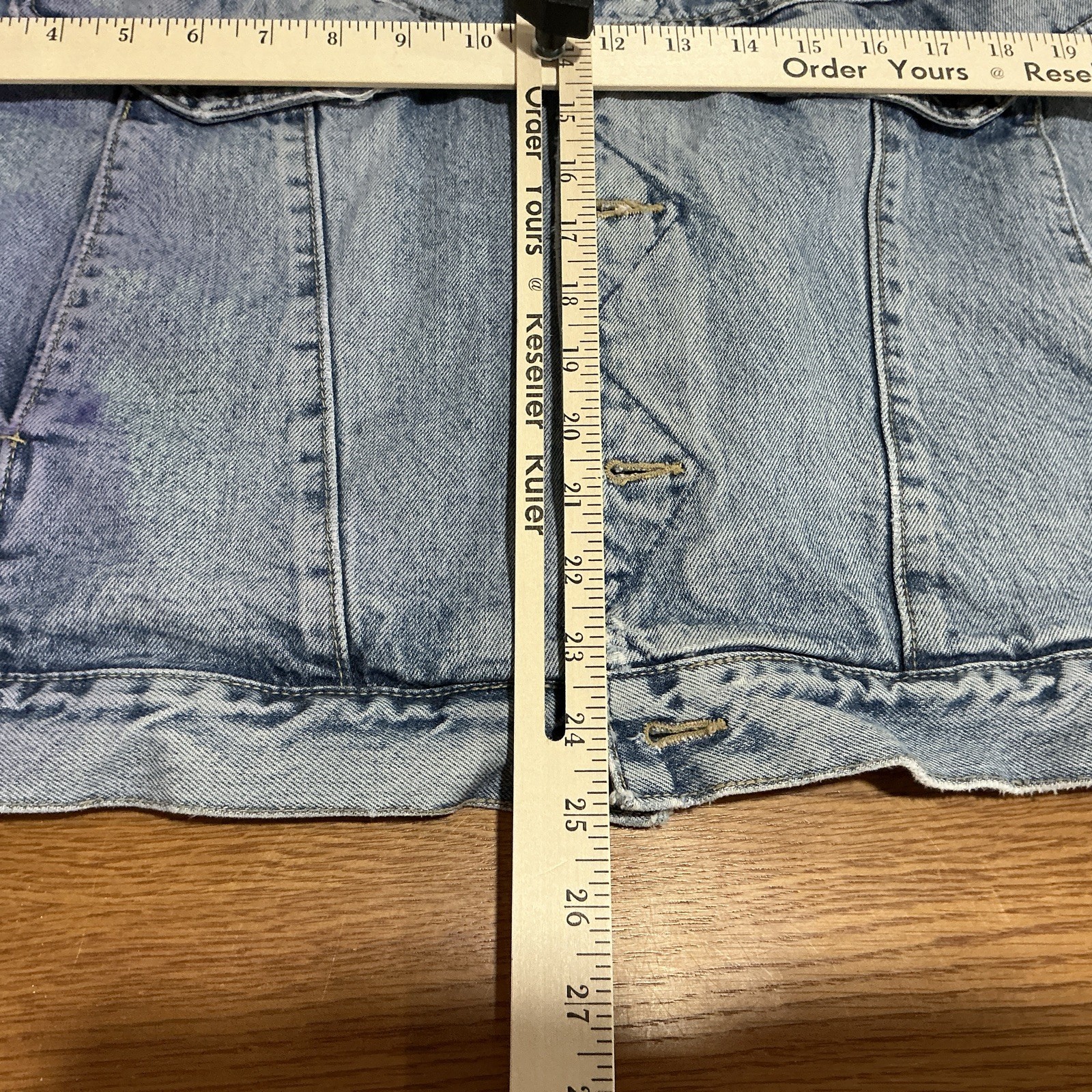 VTG Contempo Casuals Code Code Bleu Denim Jacket Hip Hop Distressed *RARE *READ