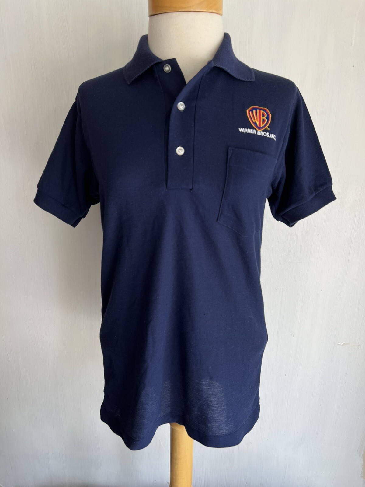 WARNER BROS STUDIOS Official Women’s Vintage 90s STAFF Polo Shirt Size Medium