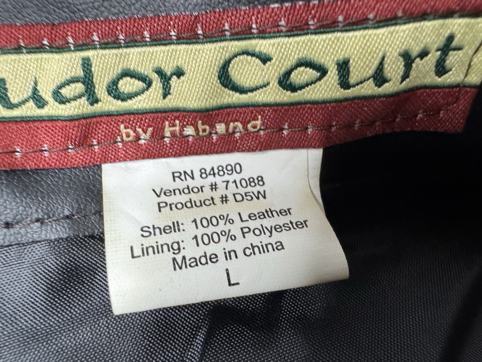 Vintage Y2K Tudor Court Women’s Black Patchwork Leather Jacket Coat Size L