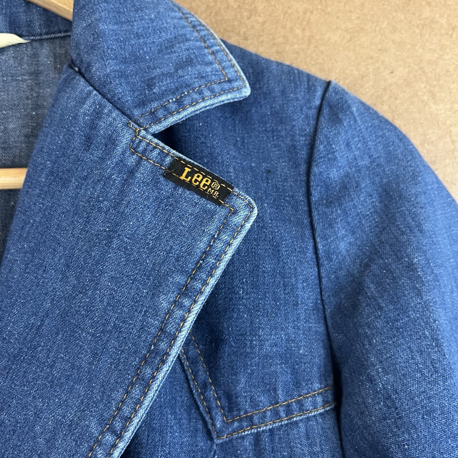 VTG 70s Lady Lee Western Denim Blazer 11/12 Made in USA
