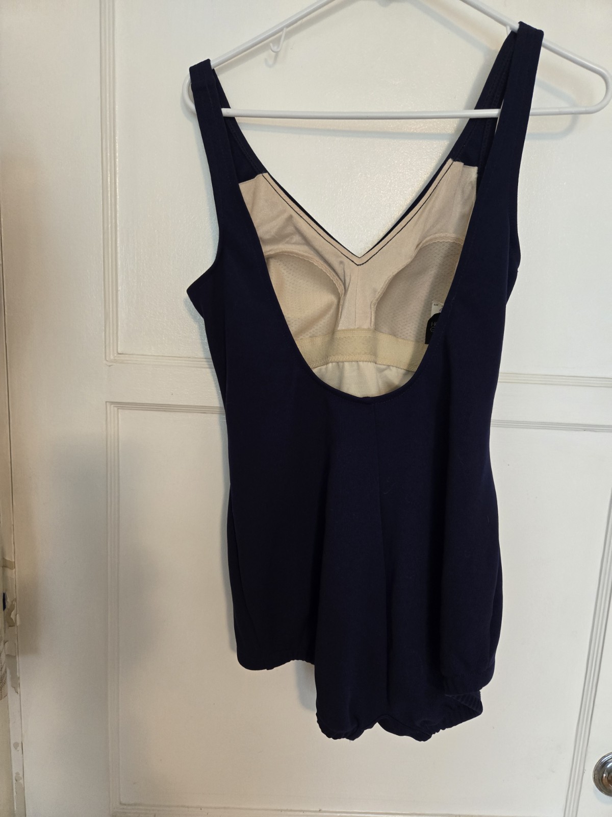 Vintage Fifties Hour Glass Navy Blue Swimsuit Size 12