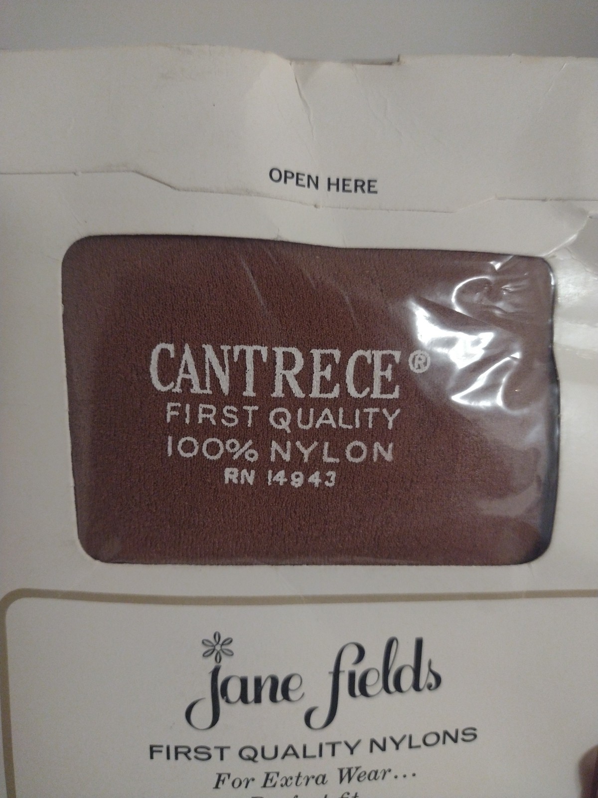 Vtg 1950s-60s Jane Fields Cantrese Seamless Nylons Stockings Spice 11 1/2-12