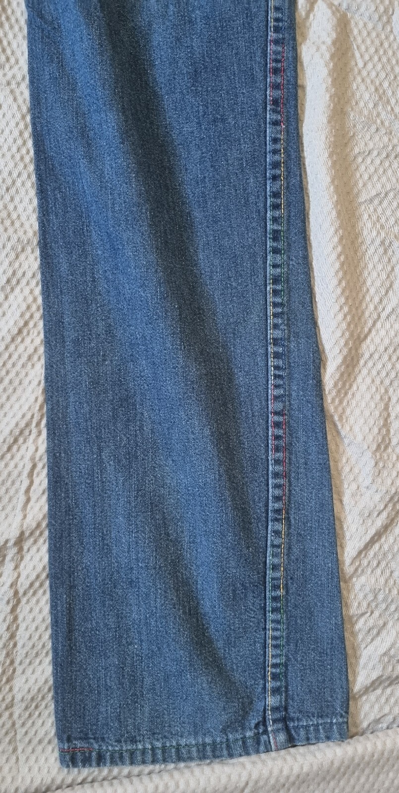 RARE „Cheap Jeans’ Brand 70s Vintage Jeans With Rainbow Stitching