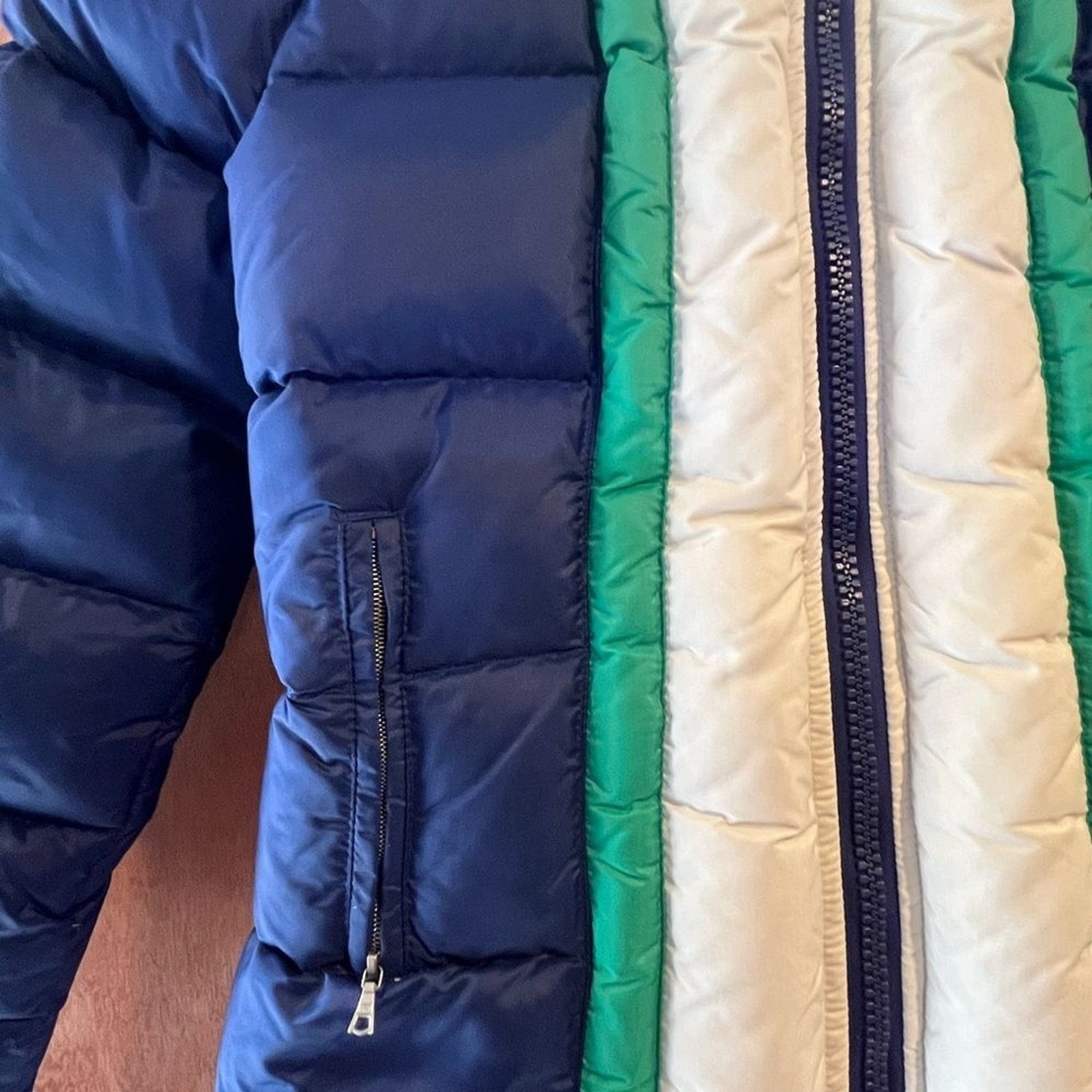 Vintage Retro Colorblock Puffer Jacket Gorpcore- Number 1 Sun – Women’s L