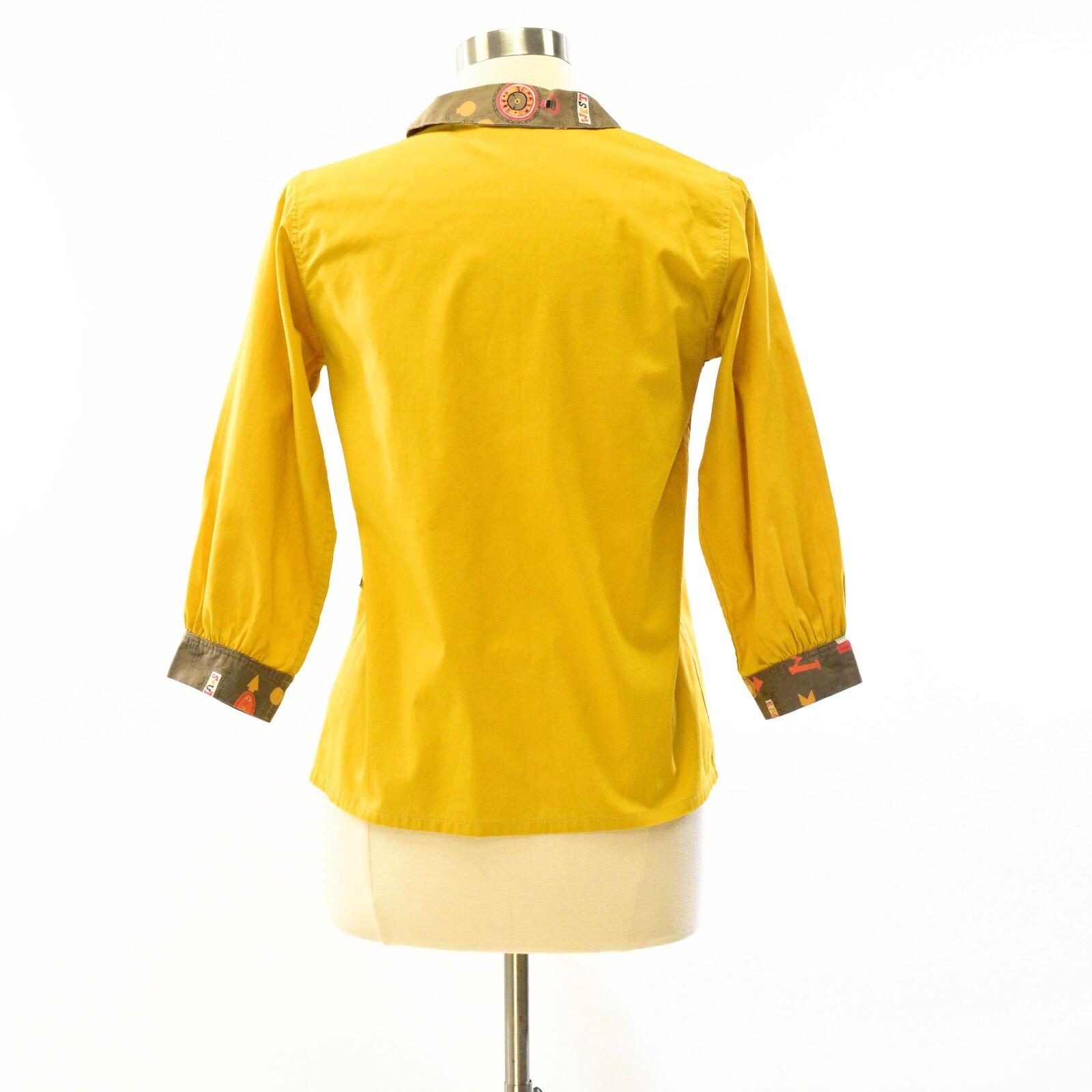 True 60s Vintage Lewis Frimel Co. Appliqued Blouse Top Womens M Wearable Art