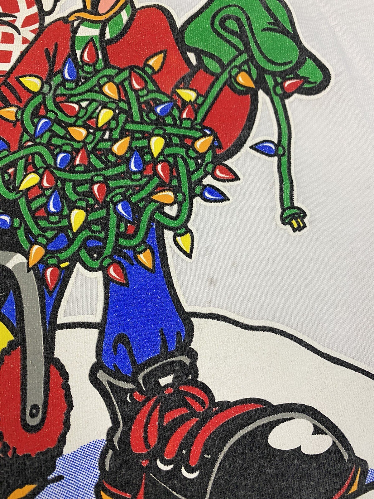 VINTAGE LOONEY TUNES CHRISTMAS T SHIRT XL 1995 90S BUGS BUNNY DAFFY SYLVESTER