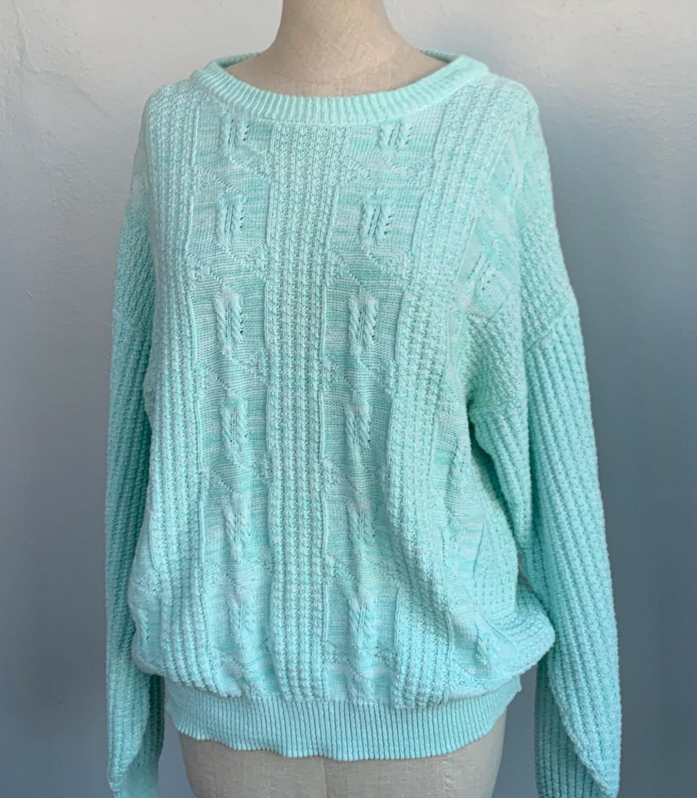 The Fox Collection VTG mint cotton sweater ladies (L) 80s