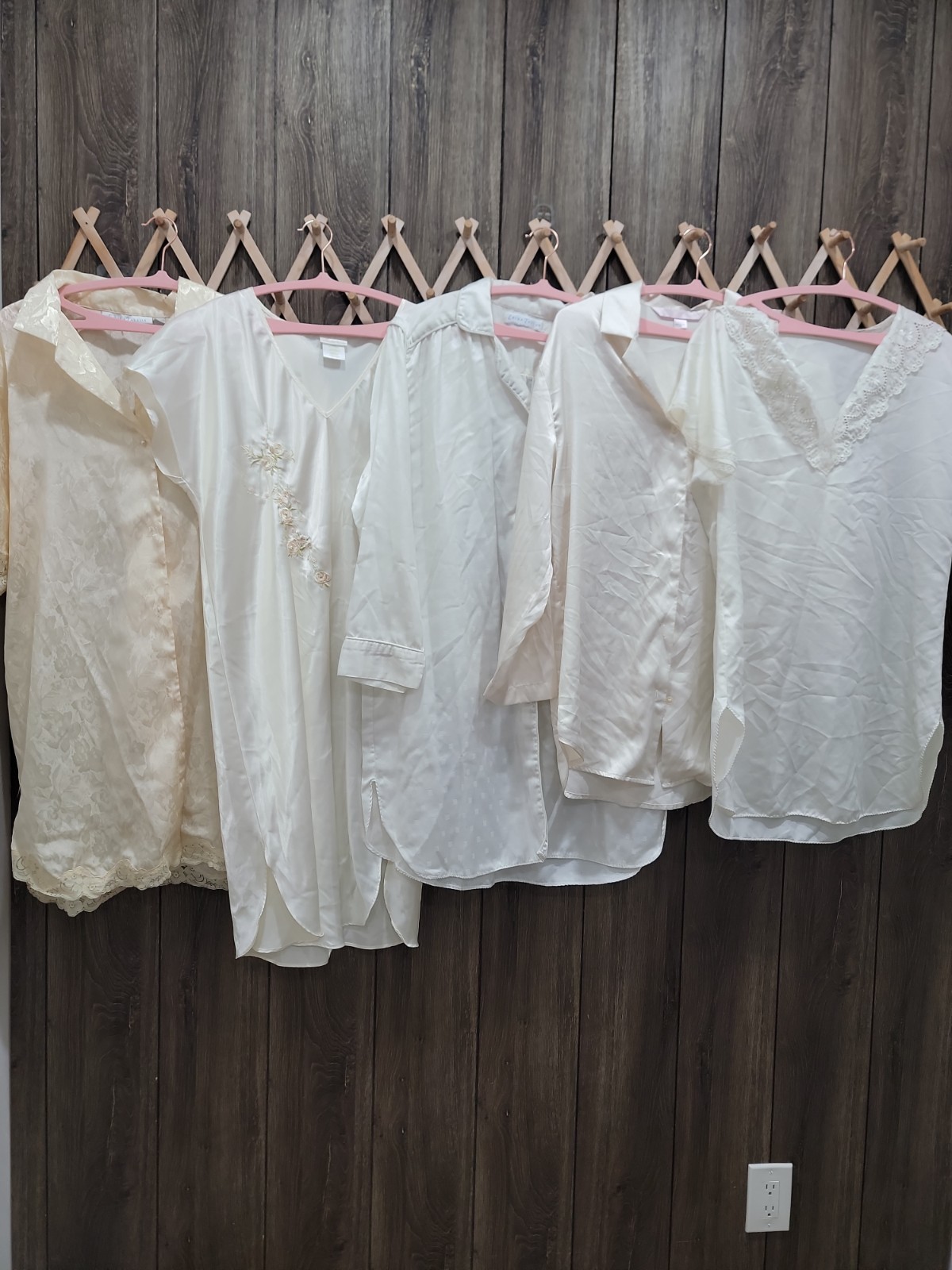 Lot 20 Vintage Modern Short Nightgowns Nightshirts Satin Robes Lace Sleepwear#4