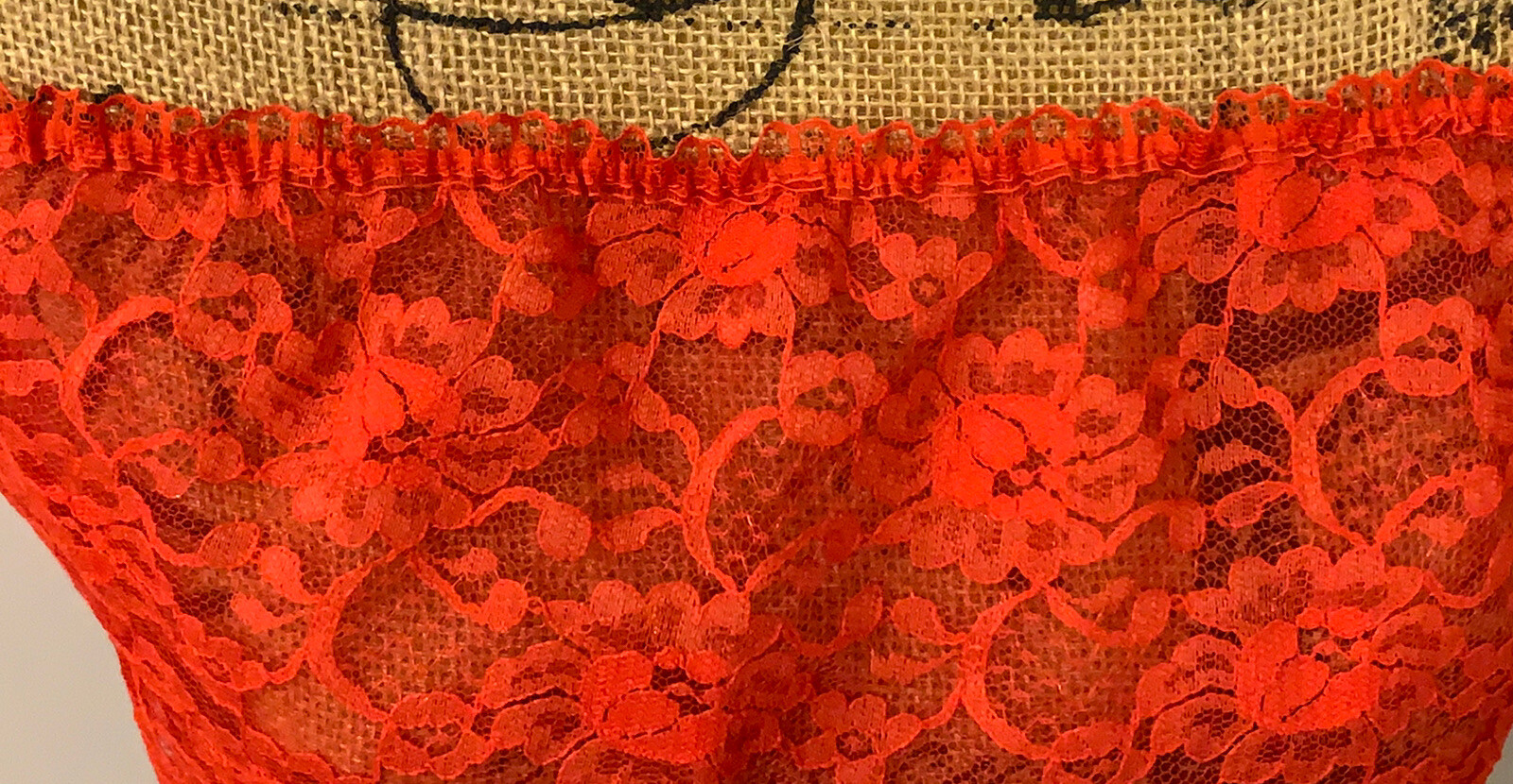 Vtg Red Nylon Lace Pleat Strapless Romper Teddy Lingerie Negligee Sexy Sz L USA