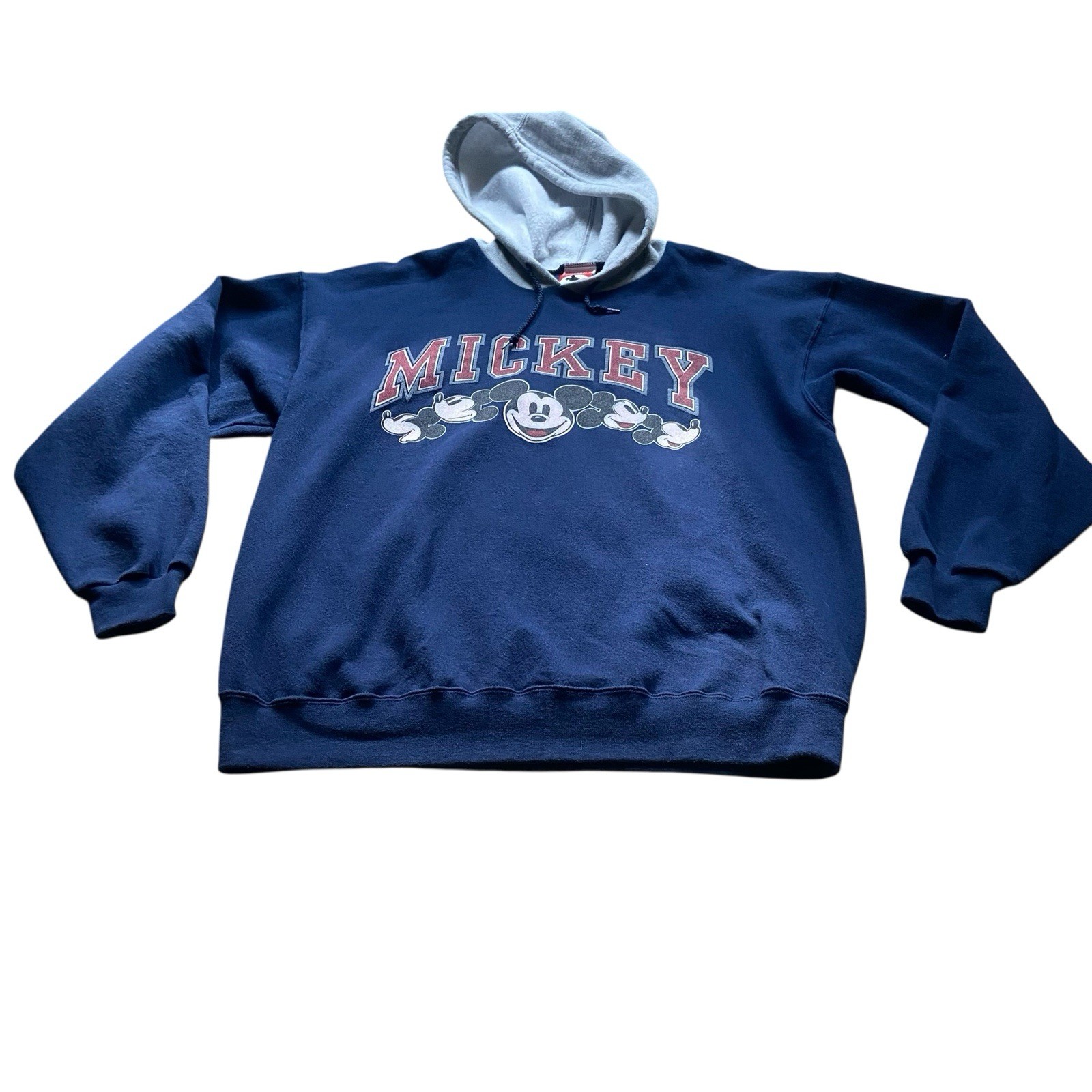 Vintage 90’s Walt Disney Mickey Inc Hoodie No Size M/L Blue Gray Hood Sweater