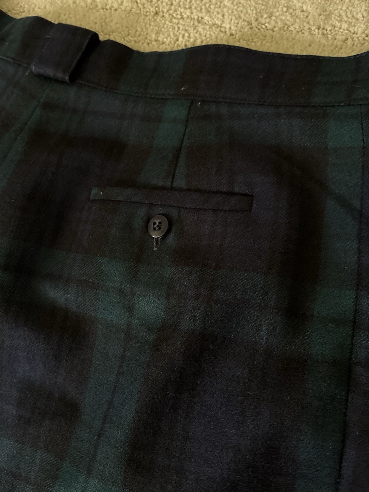 Vintage Giorgio Sant Angelo Wool Plaid Trousers 38 waist prep/dark academia