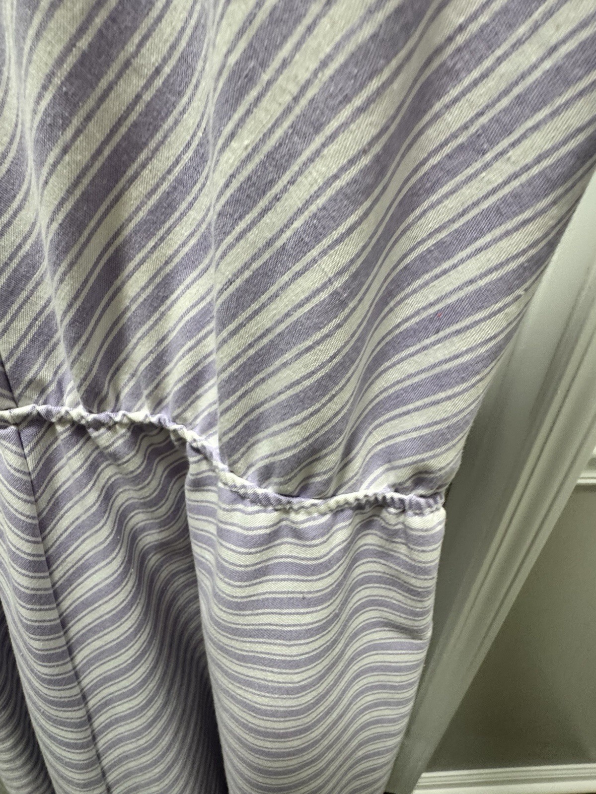 The American Shirt Dress Vintage 80’s Lavender White Stripe Size 11/12 USA