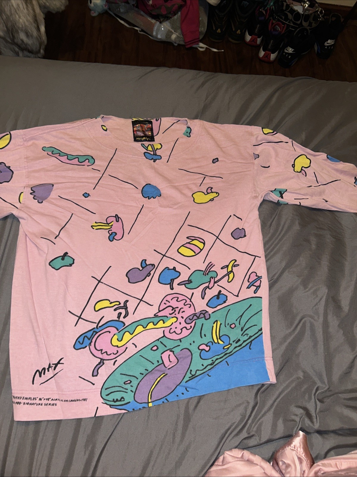 Peter Max Vintage T Shirt Zooples Neo Max Grail LG 80s Nostalgia Art Loud Ugly