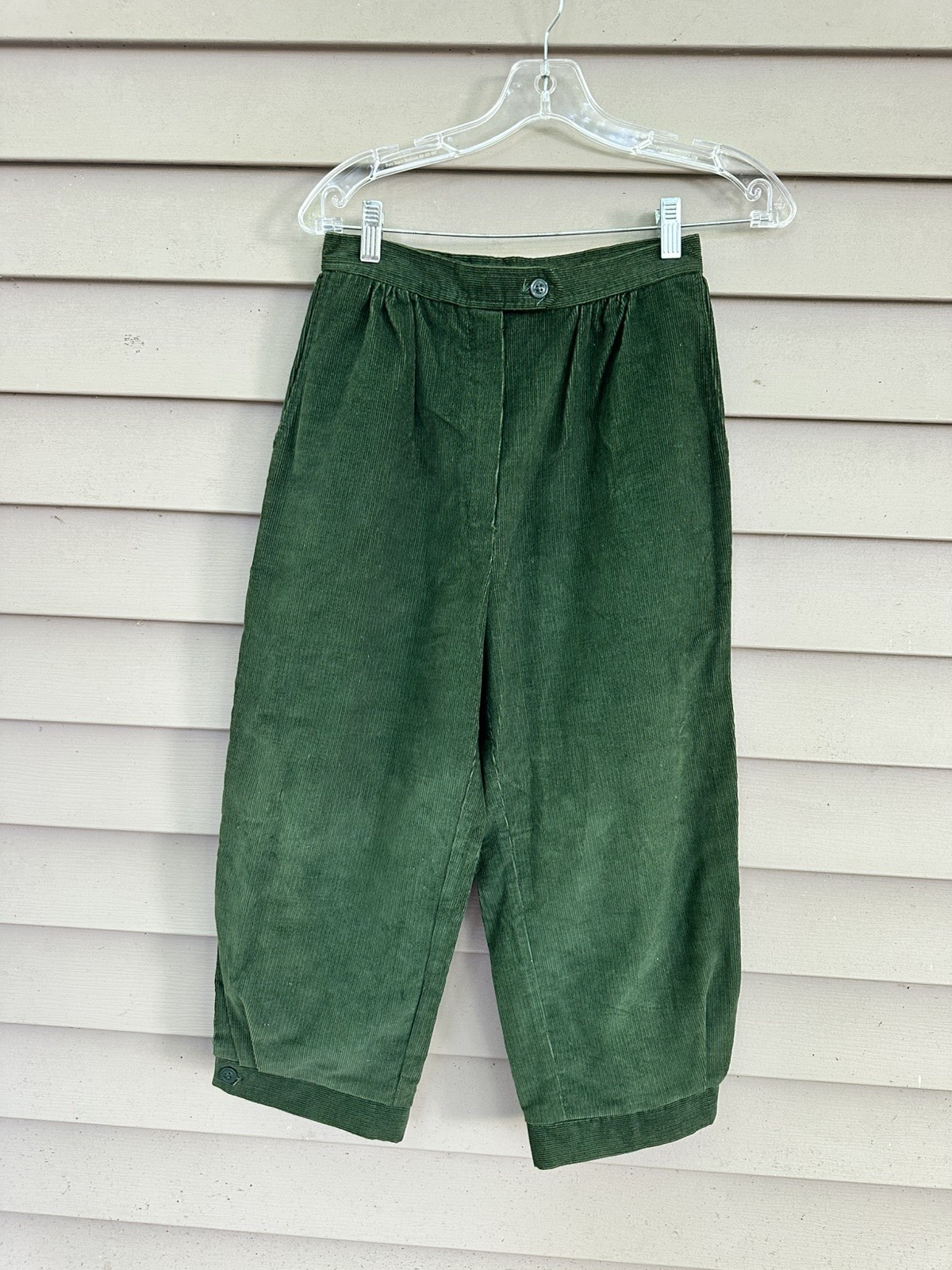 Vtg corduroy knickerbockers pants Trousers High Waist Pleats Women’s 25”